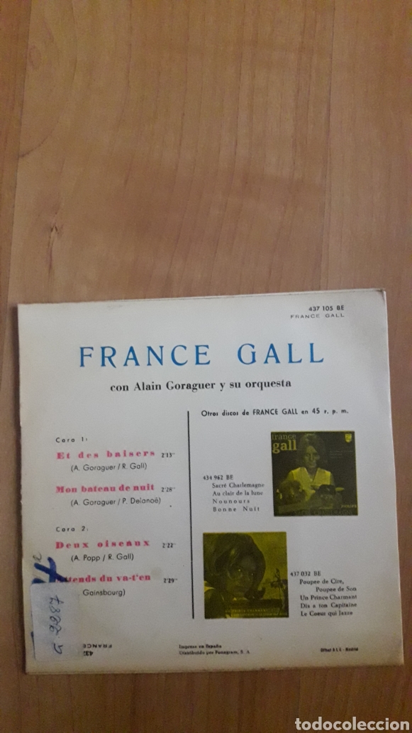 Discos de vinilo: FRANCE GALL. ET DES BAISERS - Foto 2