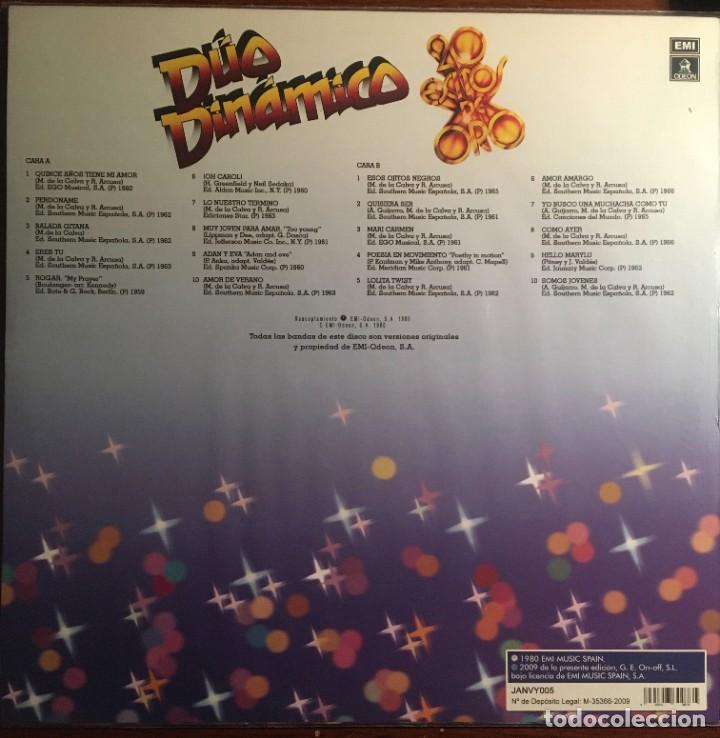 Discos de vinilo: DUO DINAMICO - &rdquo;20 EXITOS DE ORO&rdquo;, LP reedici&oacute;n de 2009 - Foto 2