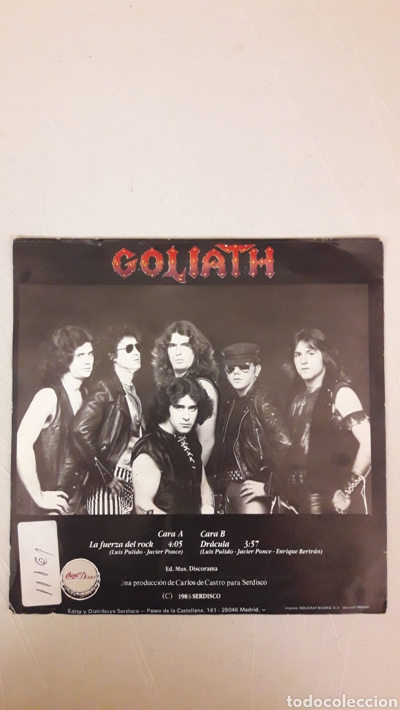 Discos de vinilo: GOLIATH. LA FUERZA DEL ROCK - Foto 2