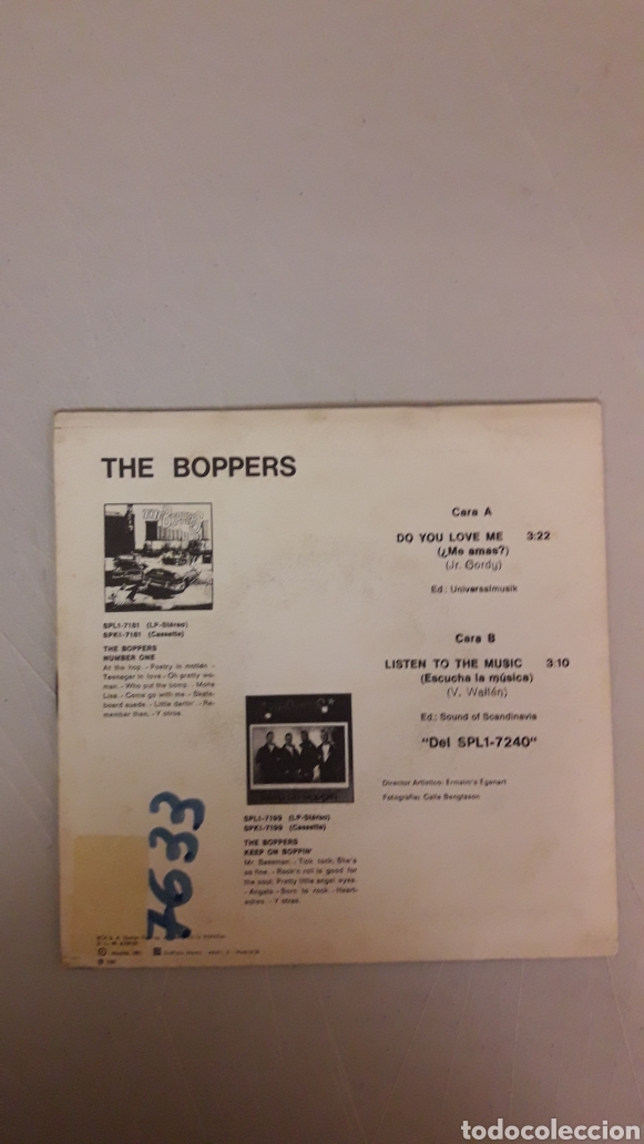 Discos de vinilo: THE BOPPERS. DO YOU LOVE ME - Foto 2