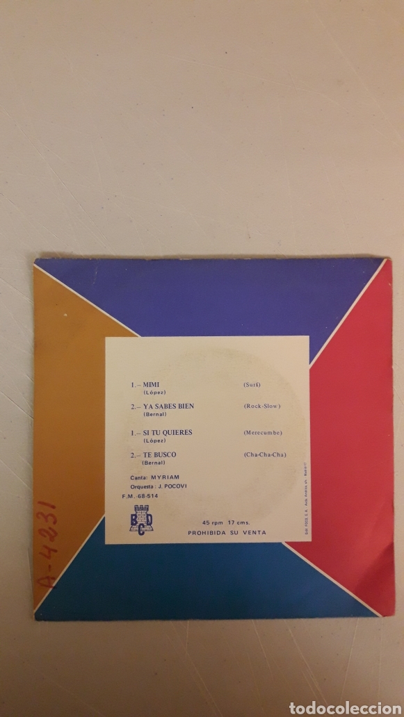 Discos de vinilo: MIRIAM. MIMI - Foto 2