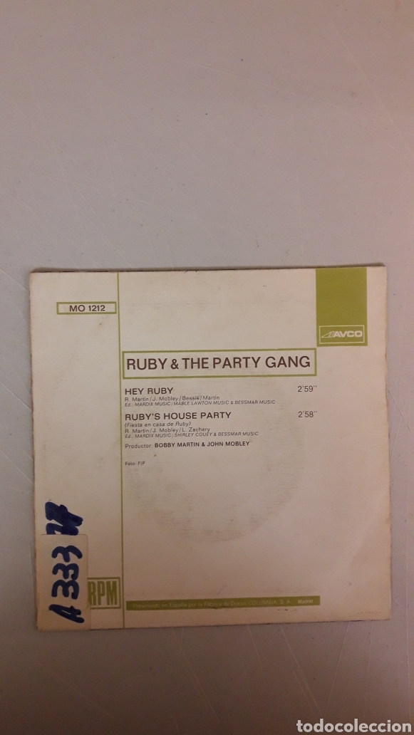 Discos de vinilo: RUBY & THE PARTY GANG. HEY RUBY - Foto 2