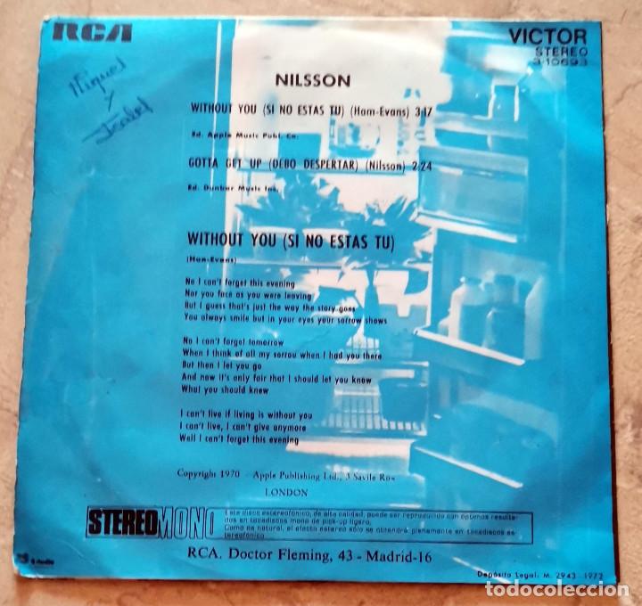 Discos de vinilo: Nilsson &ndash; Without You Spain 1972 - Foto 2