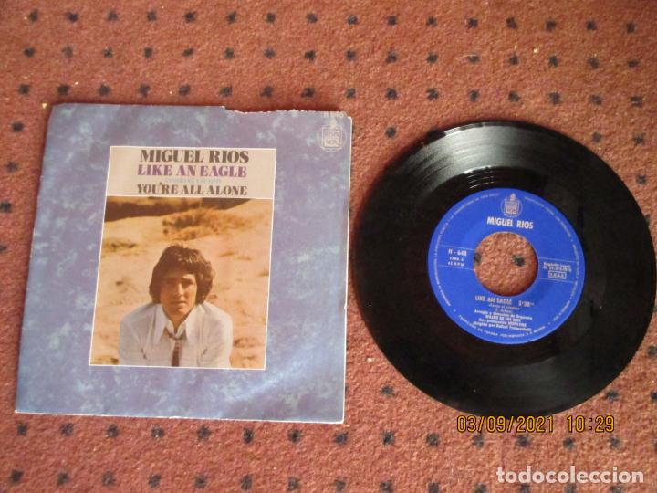 Discos de vinilo: MIGUEL RIOS - LIKE AN EAGLE - SINGLE - SPAIN - HISPAVOX - L - - Foto 1