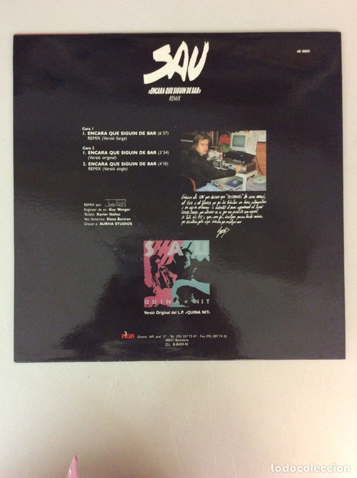 Discos de vinilo: Sau. Encara que siguin de bar. Remix. 125 bpm - Foto 2