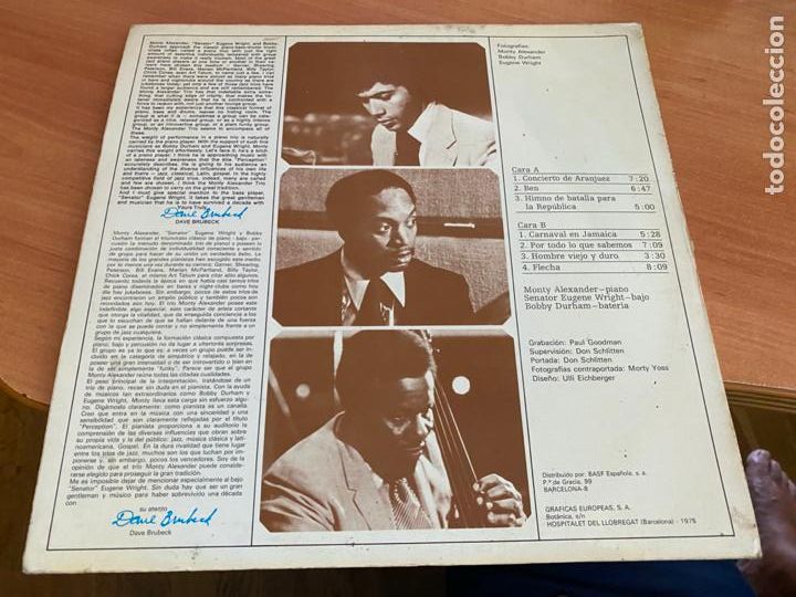 Discos de vinilo: MONTY ALEXANDER (PERCEPTION) LP ESPA&Ntilde;A 1975 (B-33) - Foto 3