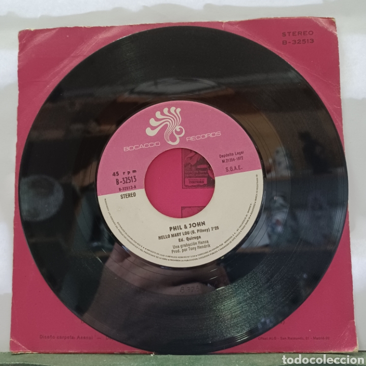 Discos de vinilo: PHIL & JOHN - HELLO MARY LOU - Foto 3