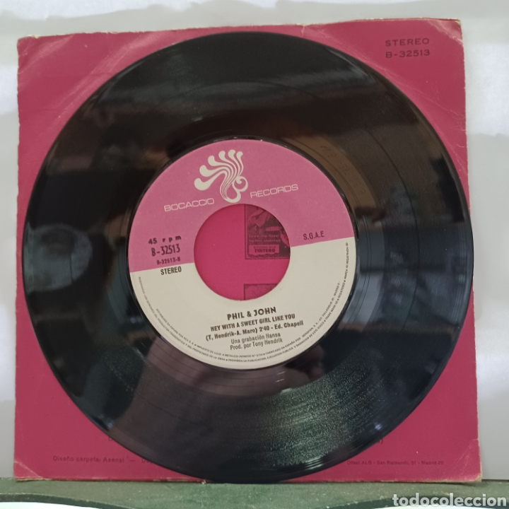 Discos de vinilo: PHIL & JOHN - HELLO MARY LOU - Foto 4