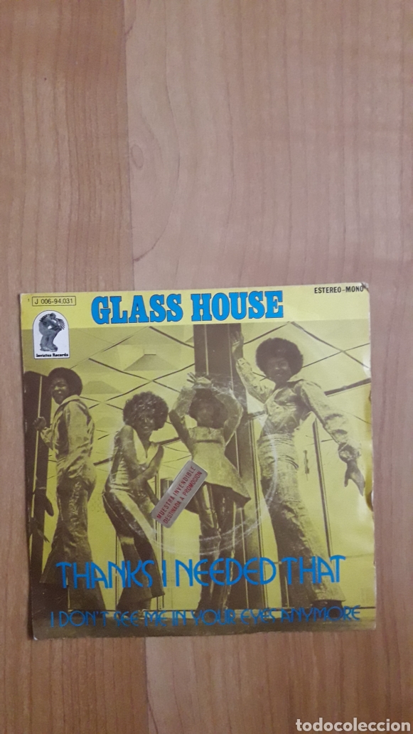 Discos de vinilo: GLASS HOUSE. THANKS I NEEDED THAT - Foto 1