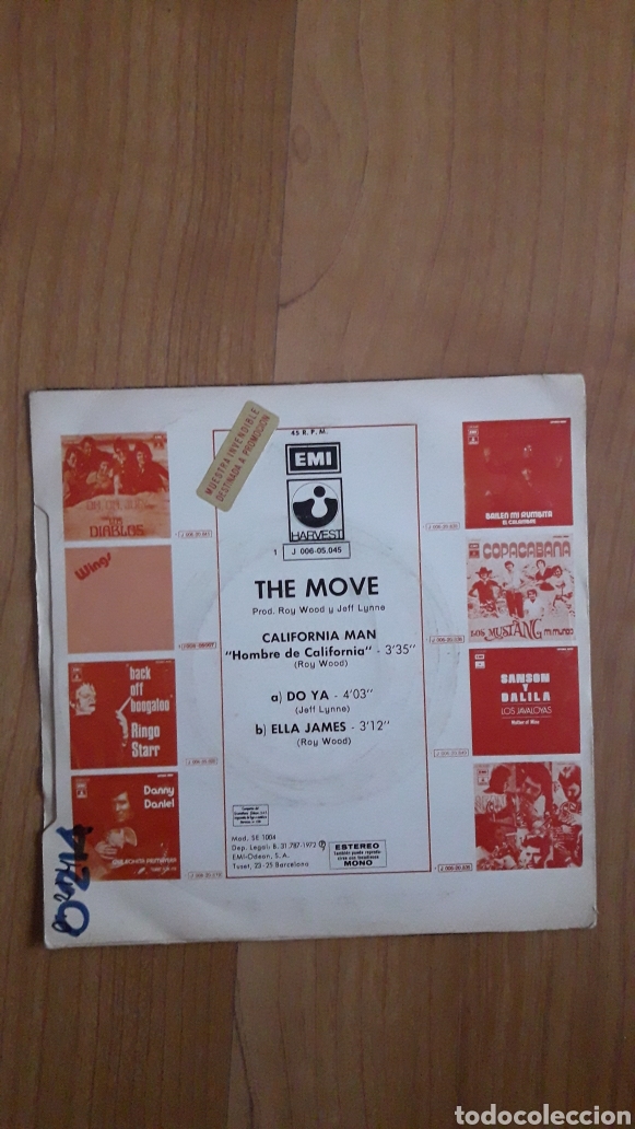 Discos de vinilo: THE MOVE. CALIFORNIA MAN - Foto 2