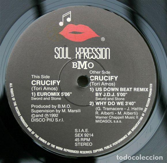 Discos de vinilo: BMO &ndash; Crucify-ITALY-1992-MAXI SINGLE - Foto 3