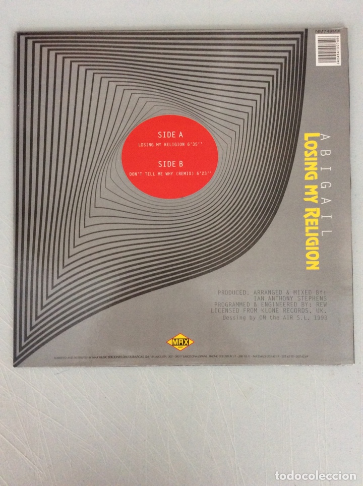 Discos de vinilo: Abigail. Losing my religion - Foto 2