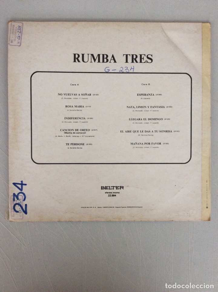 Discos de vinilo: Rumba tres. No vuelvas a so&ntilde;ar. - Foto 2