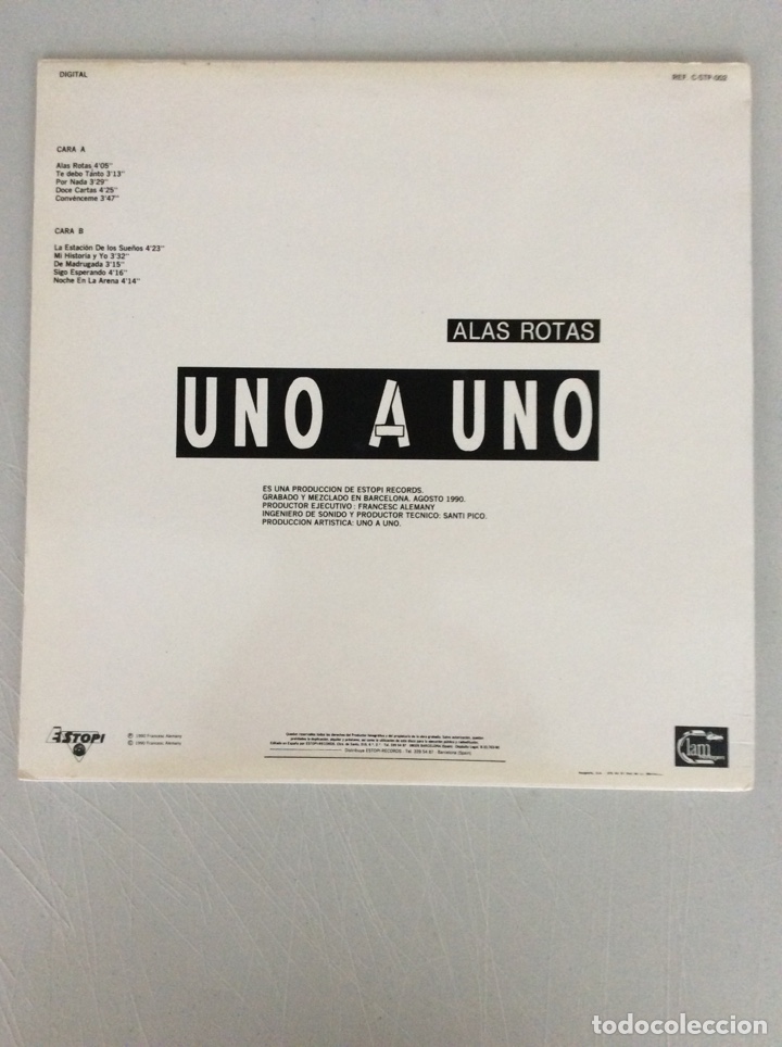 Discos de vinilo: Alas rotas. Uno a uno. - Foto 2