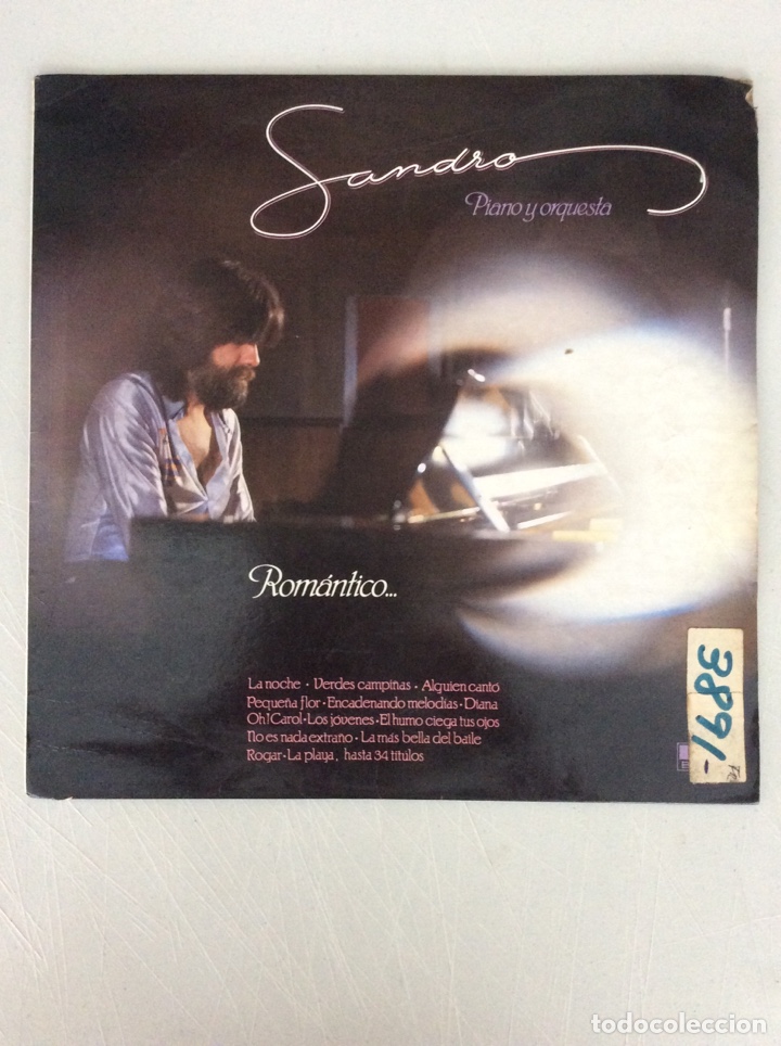 Discos de vinilo: Sandro. Piano y orquesta. Rom&aacute;ntico. - Foto 1