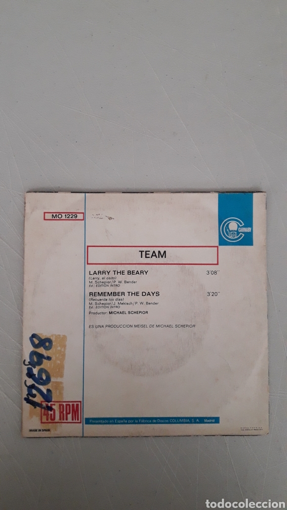 Discos de vinilo: TEAM. LARRY THE BEARY - Foto 2