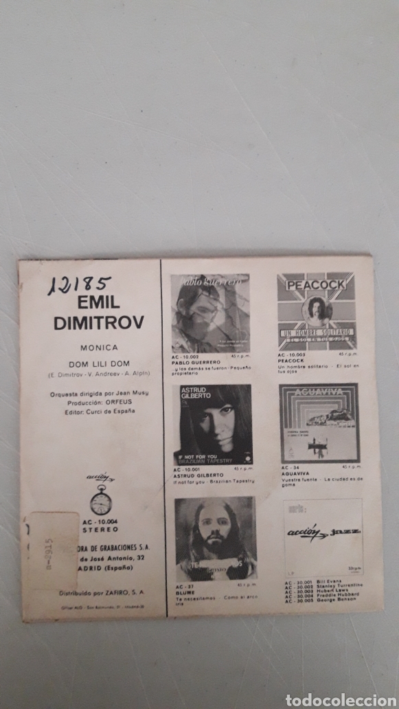 Discos de vinilo: EMIL DIMITROV. MONICA - Foto 2