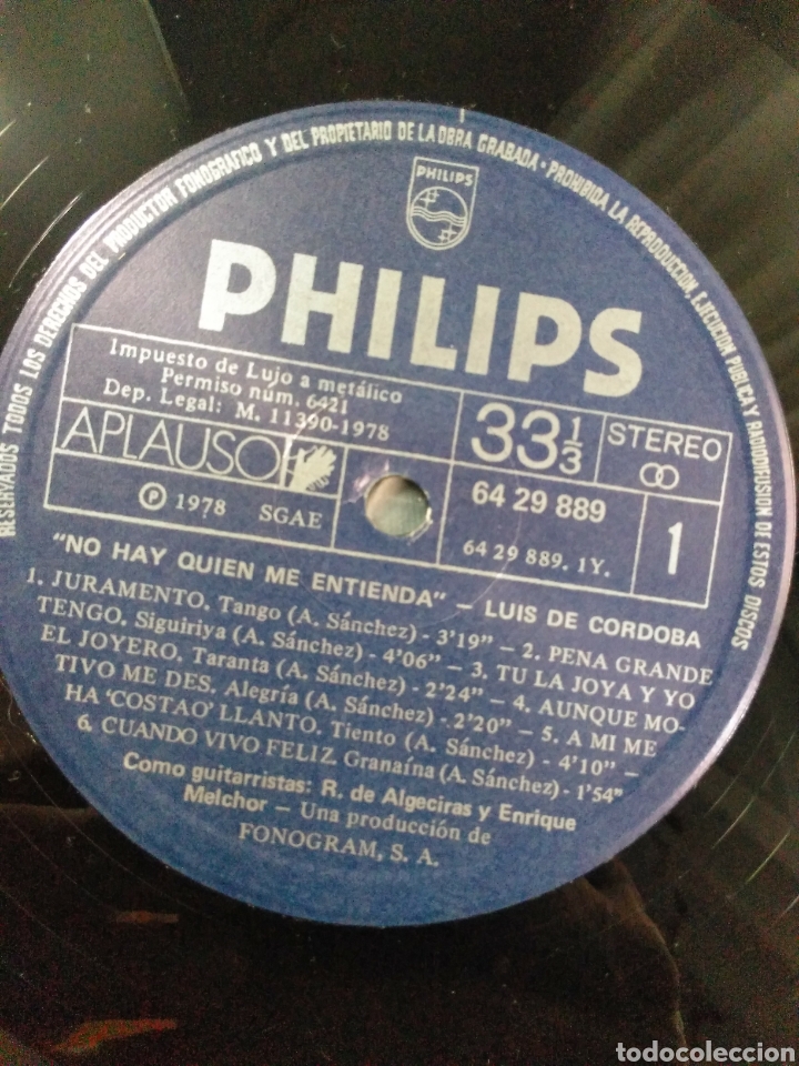 Discos de vinilo: Luis de C&oacute;rdoba - Foto 3