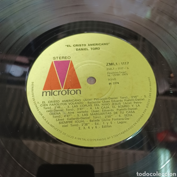 Discos de vinilo: DANIEL TORO - EL CRISTO AMERICANO ... - Foto 3