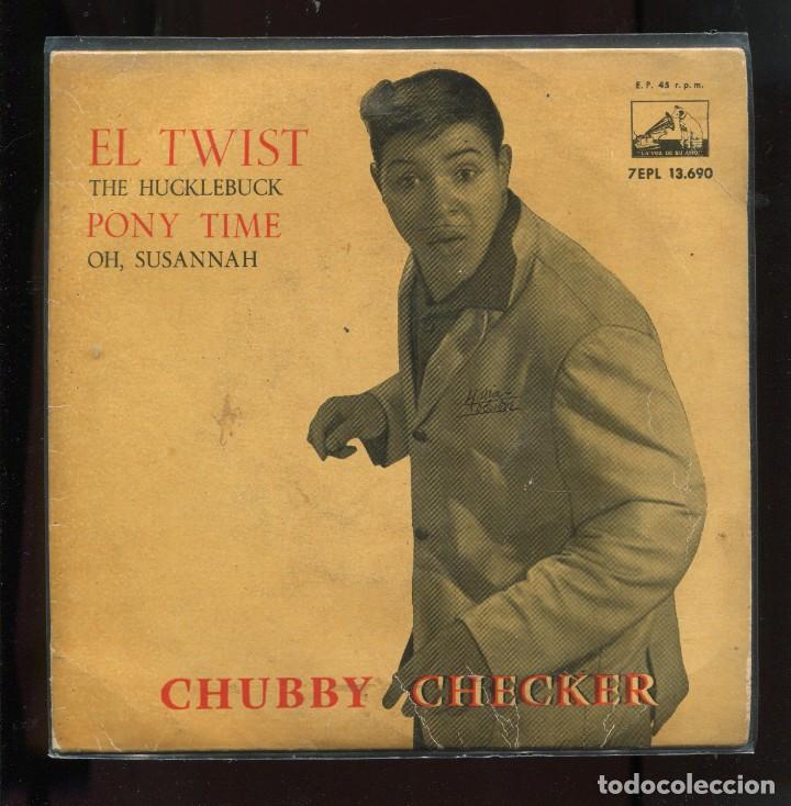 Discos de vinilo: chubby checker el twist. ep la voz. 1961 ep - Foto 1