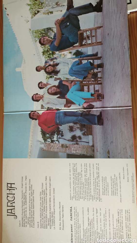 Discos de vinilo: Disco vinilo LP Jarcha &rdquo;Nuestra Andalucia&rdquo; - Foto 3