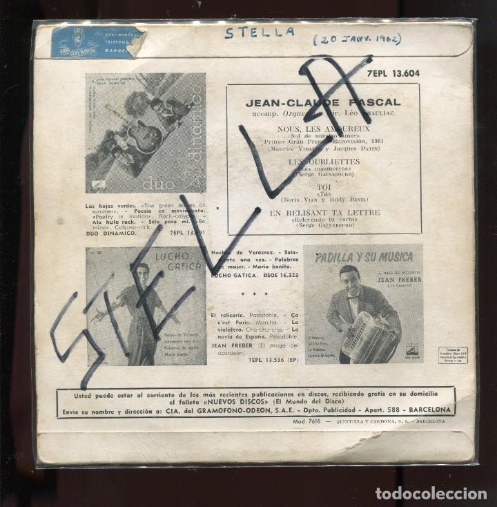 Discos de vinilo: Jean Claude Pascal. la voz. 1961 ep. - Foto 2