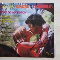 Discos de vinilo: TRIO DE ACORDEON - VALSES, TANGOS Y PASODOBLES - LP VINILO - OLYMPO - 1974. Lote 285129858