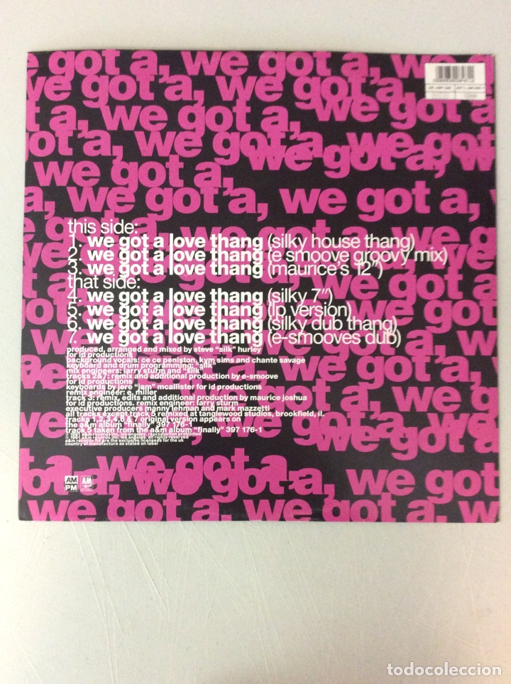 Discos de vinilo: Ce ce peniston. We got a love thang - Foto 2