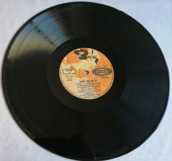 Discos de vinilo: Jacques Brel, Volumen 4, Barclay M-24.008 - Foto 3