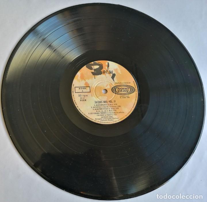 Discos de vinilo: Jacques Brel, Volumen 4, Barclay M-24.008 - Foto 4
