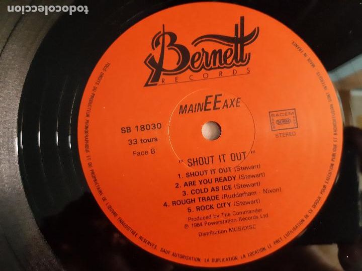 Discos de vinilo: MAINEEAXE -SHOUT IT OUT- (1984) LP DISCO VINILO - Foto 3