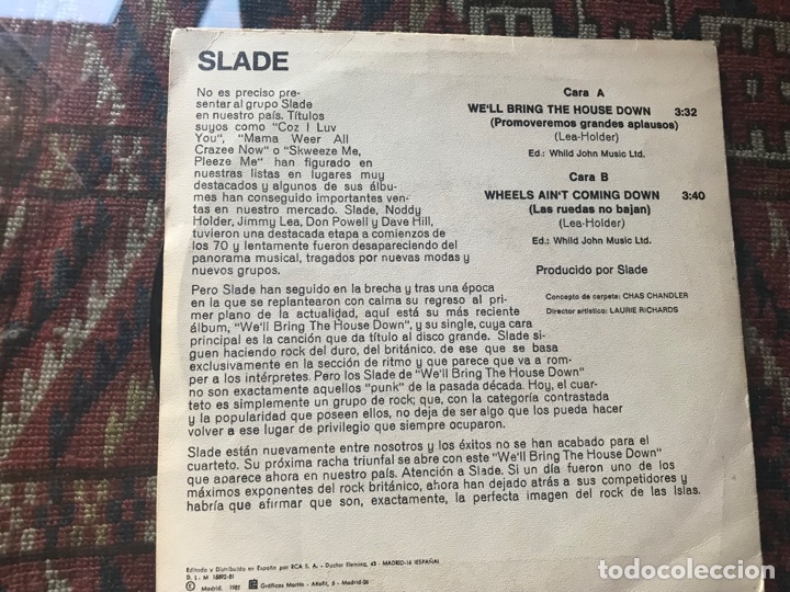 Discos de vinilo: Slade. We&rsquo;ll bring The house down - Foto 2