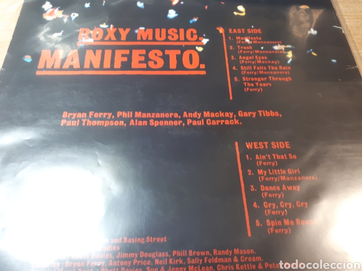 Discos de vinilo: ROXY MUSIC MANIFESTO - Foto 2