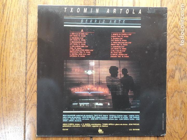 Discos de vinilo: Txomin artola - berriz arte - Foto 2