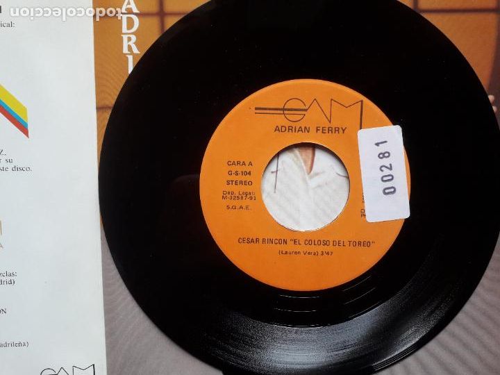 Discos de vinilo: Adrian ferry - C&eacute;sar rinc&oacute;n + la misma instrumental - Foto 4
