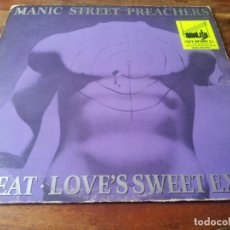 Discos de vinilo: MANIC STREET PREACHERS - REPEAT, LOVE'S SWEET EXILE - MAXISINGLE ORIGINAL SONY 1991 EDICION UK. Lote 285446998