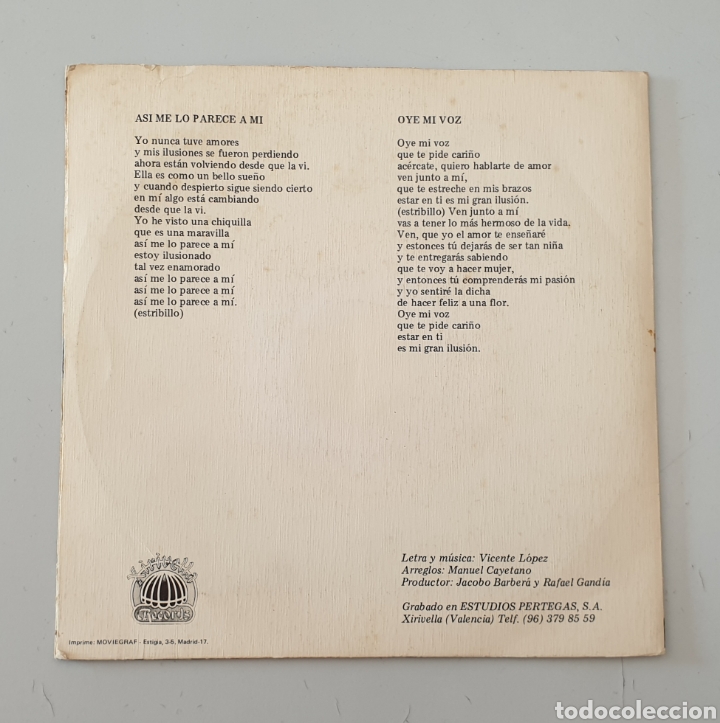 Discos de vinilo: MARCO ANTONIO - Así me lo parece a mi/+1 (España - Xirivella Records - 1983) MUY RARO! - Foto 2 - 285488358