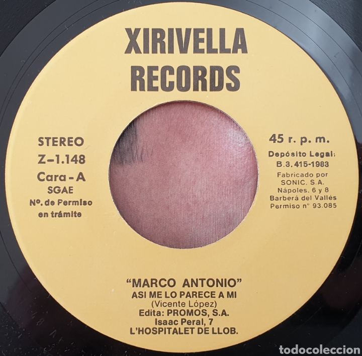 Discos de vinilo: MARCO ANTONIO - Así me lo parece a mi/+1 (España - Xirivella Records - 1983) MUY RARO! - Foto 5 - 285488358