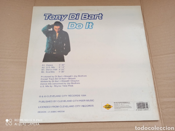Discos de vinilo: Tony Di Bart - Do It (12&rdquo;, Maxi) - Foto 2
