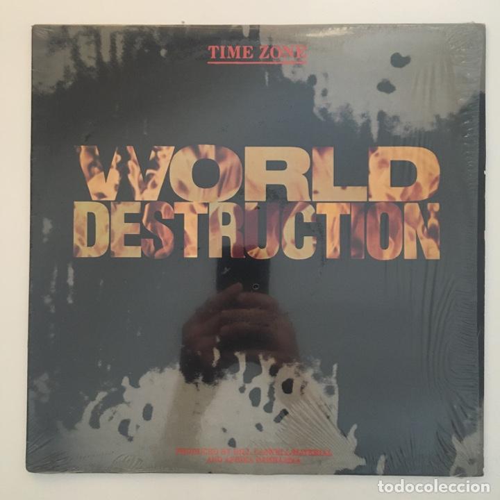 Discos de vinilo: Time Zone &lrm;&ndash; World Destruction, US 1984 Celluloid - Foto 1