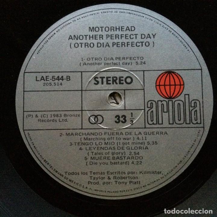 Discos de vinilo: Mot&ouml;rhead &lrm;&ndash; Another Perfect Day , Mexico 1983 Ariola* - Foto 6