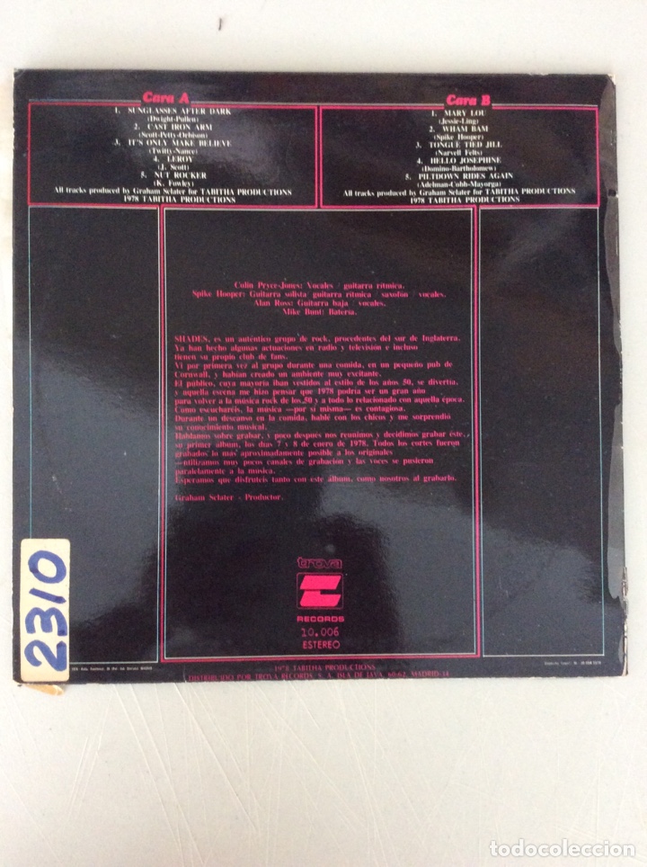Discos de vinilo: Shades . Sunglasses after dark - Foto 2