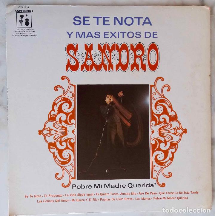 Discos de vinilo: SANDRO, SE TE NOTA Y M&Aacute;S EXITOS DE SANDRO. LP ORIGINAL ESTADOS UNIDOS CAYTRONICS