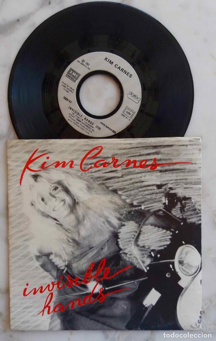 Discos de vinilo: KIM CARNES, INVISIBLE HANDS. SINGLE FRANCIA - Foto 1