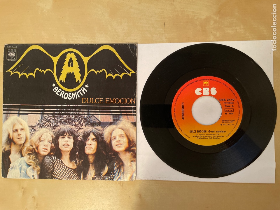 Discos de vinilo: Aerosmith - Dulce Emocion (Sweet Emotion - Single 1975 - SPAIN - Foto 1 - 286060728