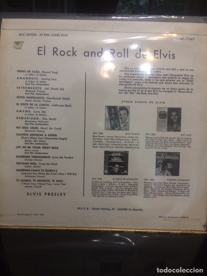 Discos de vinilo: ELVIS PRESLEY. El Rock and Roll de Elvis. - Foto 2
