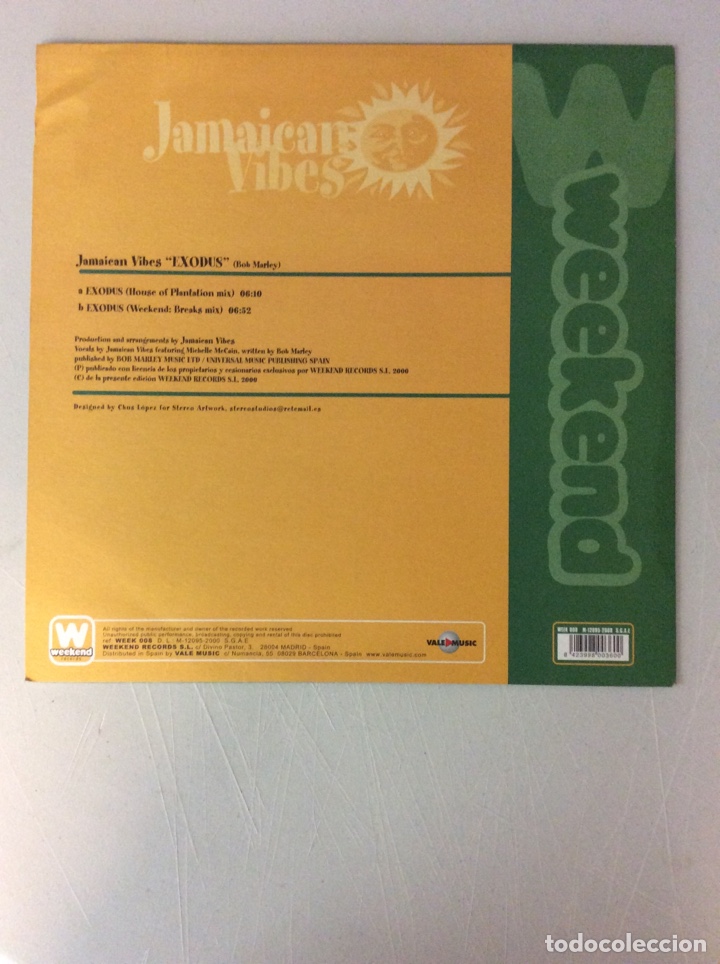 Discos de vinilo: Jamaican Vibes. Exodus . Weekend - Foto 2