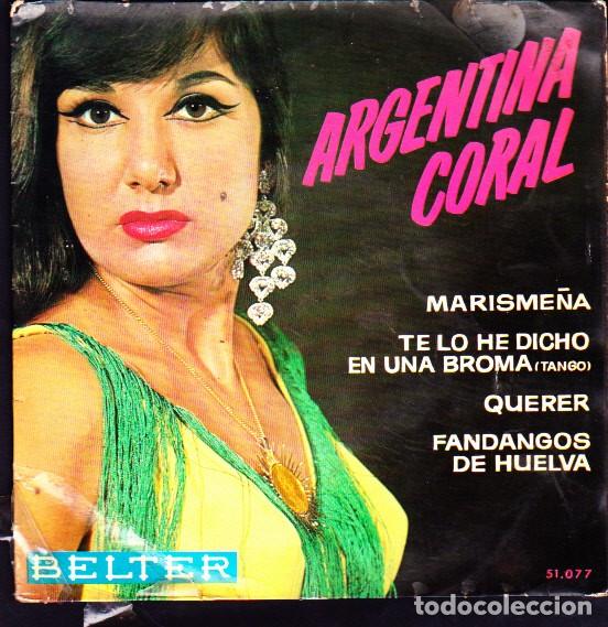 Discos de vinilo: EP ARGENTINA CORALLOS MARISME&Ntilde;A + 3 - Foto 1