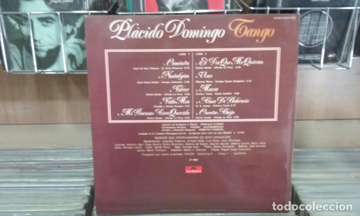 Discos de vinilo: Placido Domingo. Tango. Polydor 1981, ref. 24 80 617 -- LP - Foto 2