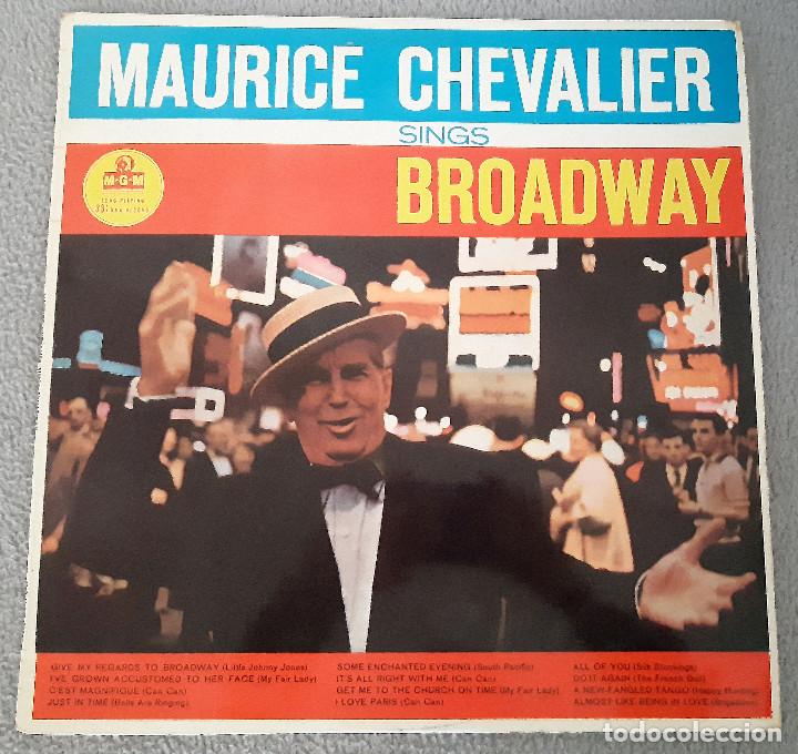 Discos de vinilo: MAURICE CHEVALIER - SINGS BROADWAY - Foto 1